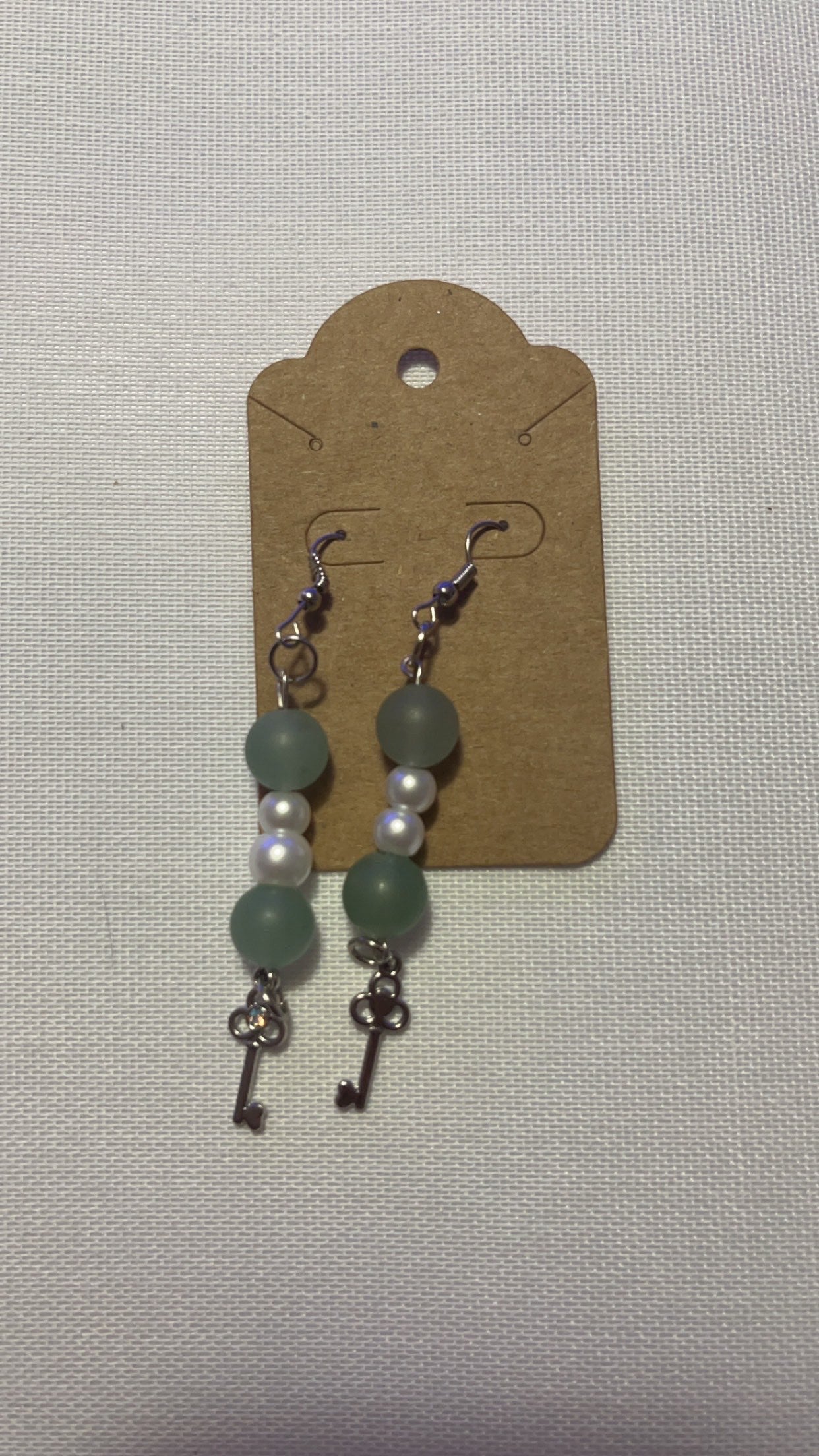 Green Key Earrings