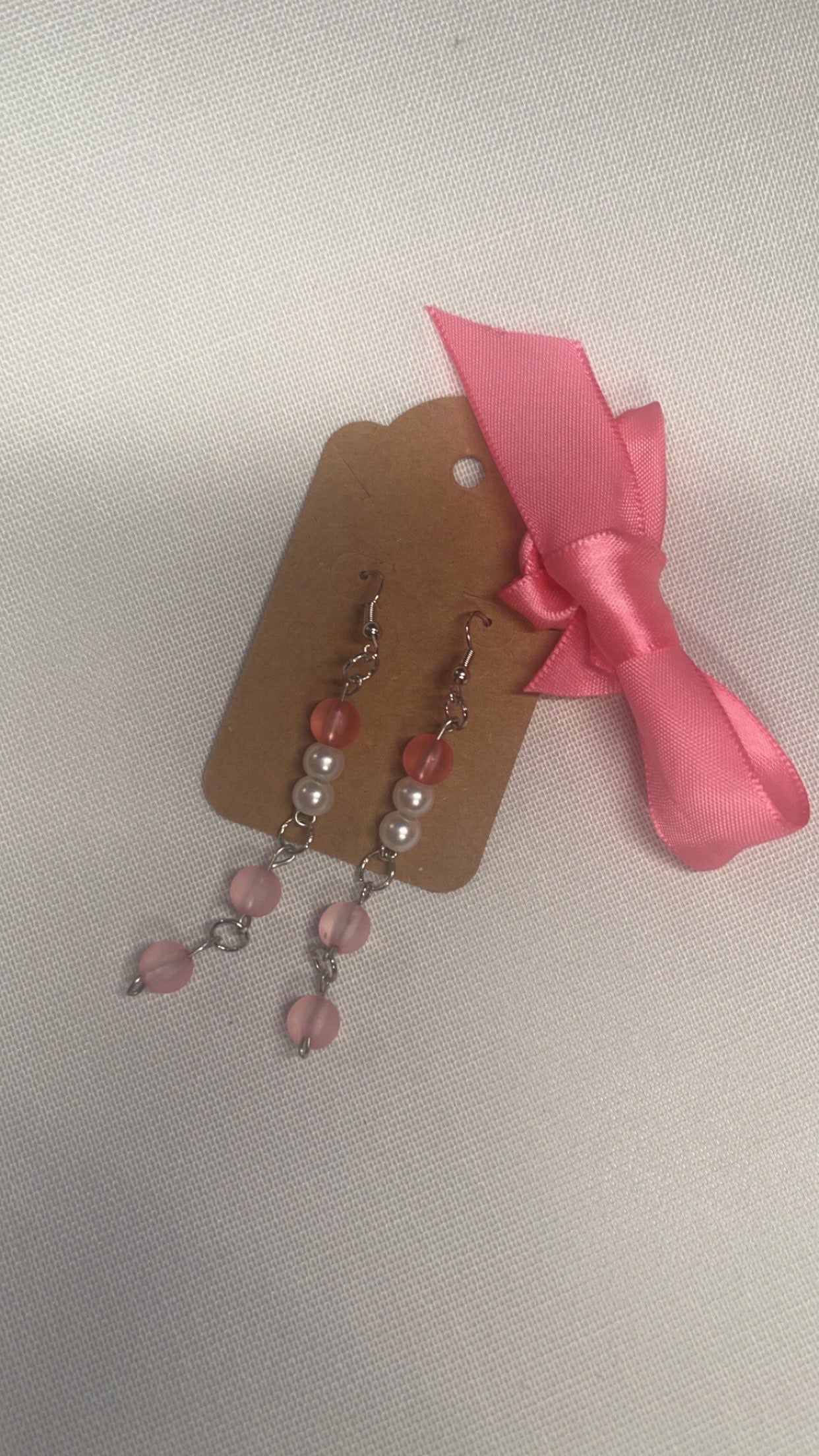 Pink Bead Earrings