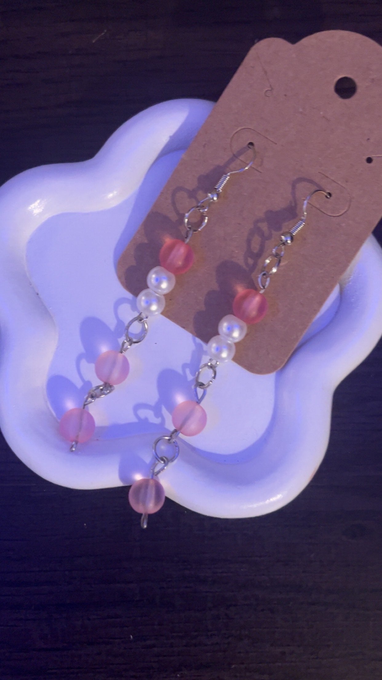 Pink Bead Earrings